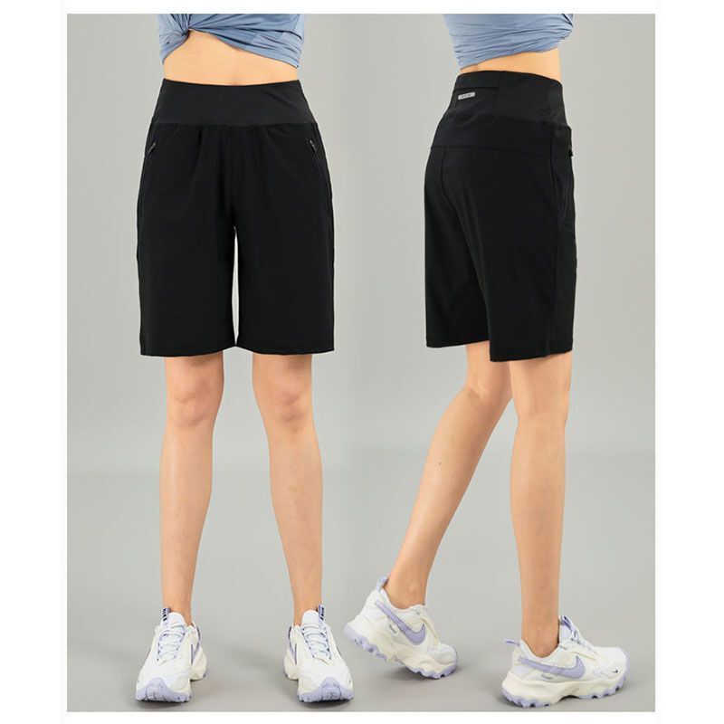 Women's Sports Shorts Quick-Dry Plus Size Outdoor Running High-Waisted Zipper Pocket Casual Loose Summer Shorts Women's Sports Shorts Quick-Dry Plus Size Outdoor Running High-Waisted Zipper Pocket Casual Loose Summer Shorts