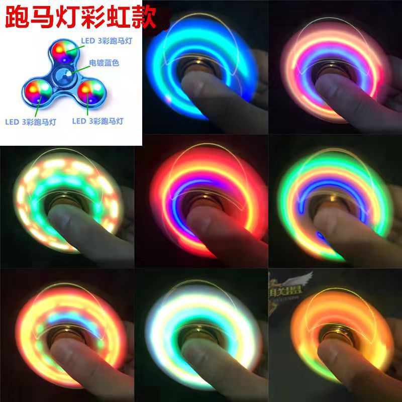 Gyro de galvanoplastia de luz colorida (caja de papel azul de alta calidad)