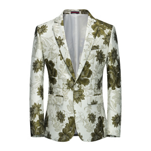 Cross-border Amazon Foreign Trade men's dress 608 host MC wedding best man Jacquard single West 3D figure