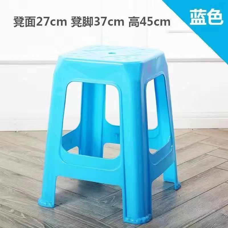 Taburetes de plástico populares para uso doméstico, sillas gruesas para adultos, taburetes altos, taburetes cuadrados para cambiar zapatos, venta directa de fábrica al por mayor. image 13