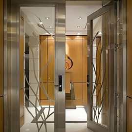 厂家定制安装户外不锈钢玻璃推拉门庭院美式推拉门