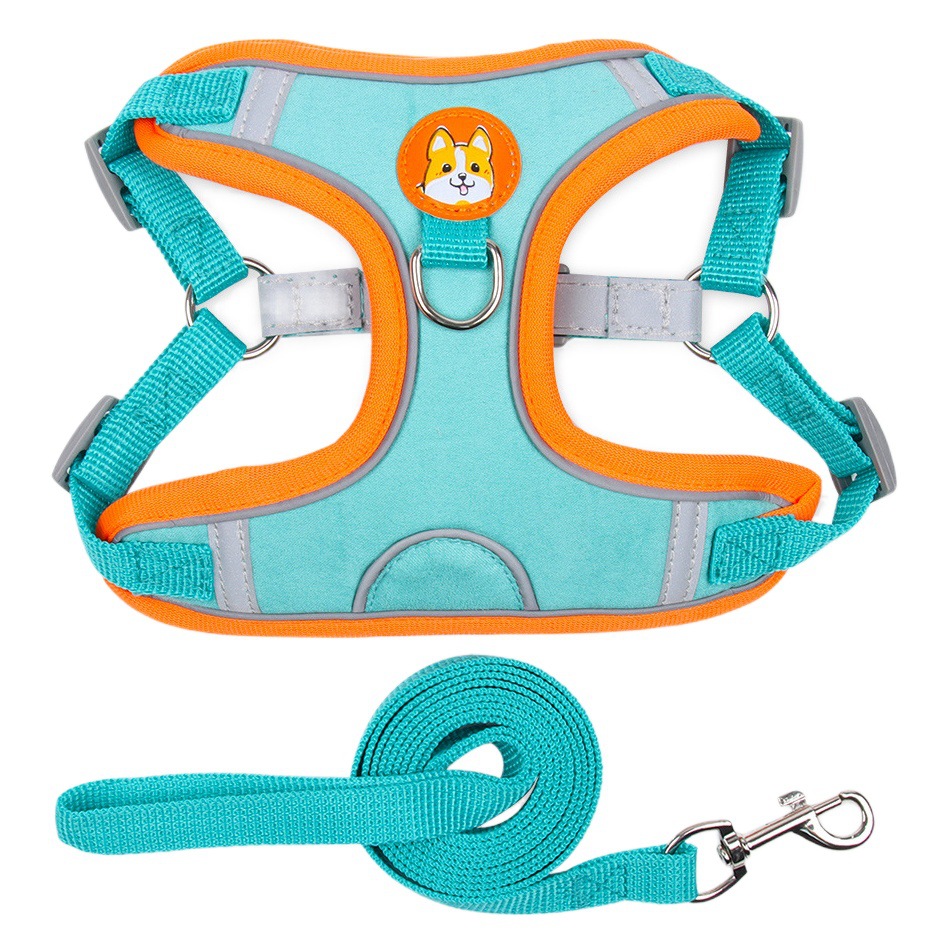 Nuevo arnés para mascotas tipo chaleco arnés para cachorros perro pequeño Teddy Bichon correa reflectante para perros al aire libre
