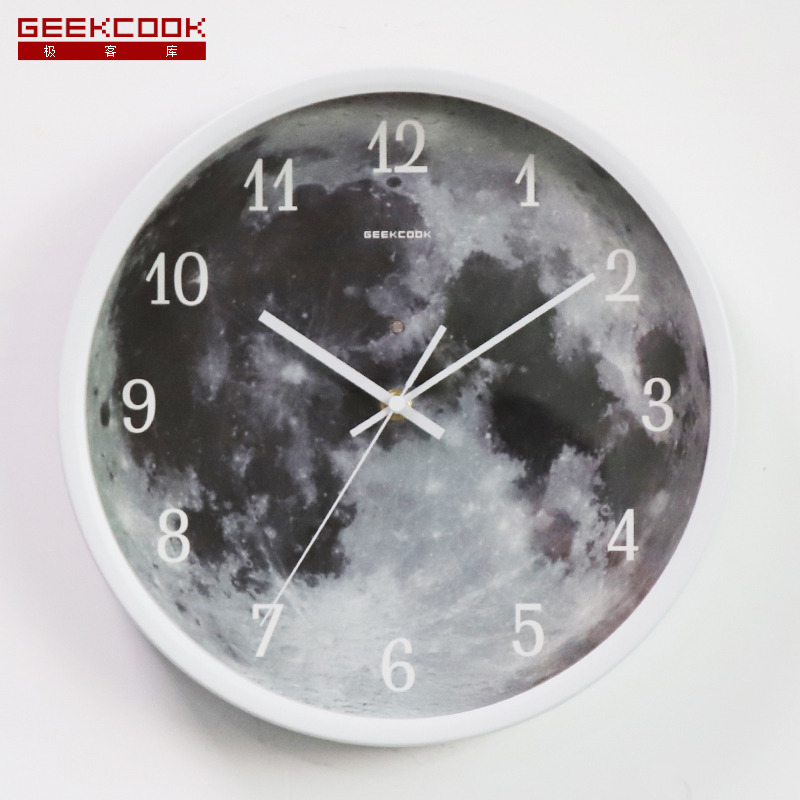 Crear Amazon caliente creativo Reloj de pared: Star River una gota de Luna gris Reloj de pared luminoso