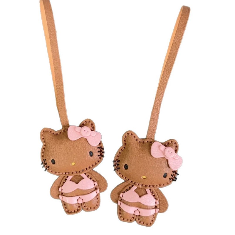 可爱hellokitty包包挂件女卡通甜美高级感书包钥匙扣手机皮质挂饰|undefined