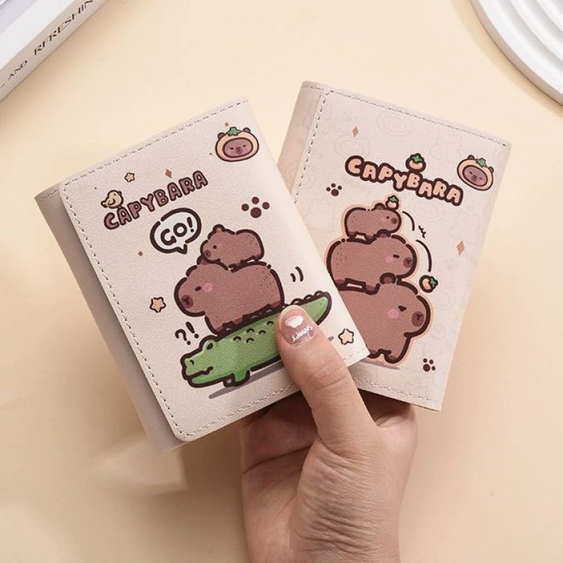 Женский кошелек Cute Cartoon 70% off года, уникальный и стильный маленький кошелек для монет, студенческий короткий складной кошелек с держателем для карт.