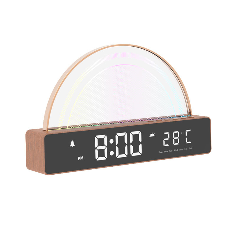 Reloj multifuncional de color brillante con gran pantalla LED HD para despertar y despertar en el dormitorio