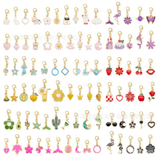 Trendy Ins-Style Colorful Enamel Pendants, Pack of 10, Shoe Flower Bag Decoration Buckle, Enamel Process, Multiple Colors Available
