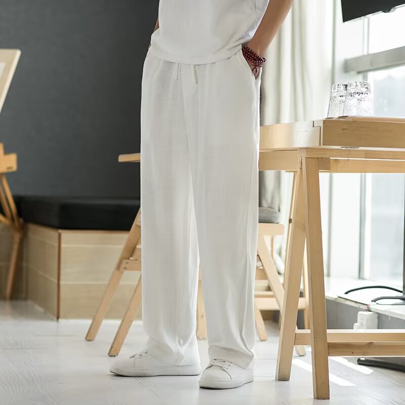 Clearance Sale Linen Pants for Men, Summer Thin Casual Sports Pants, Straight Loose Wide-Leg Cotton-Linen Long Pants Clearance Sale Linen Pants for Men, Summer Thin Casual Sports Pants, Straight Loose Wide-Leg Cotton-Linen Long Pants