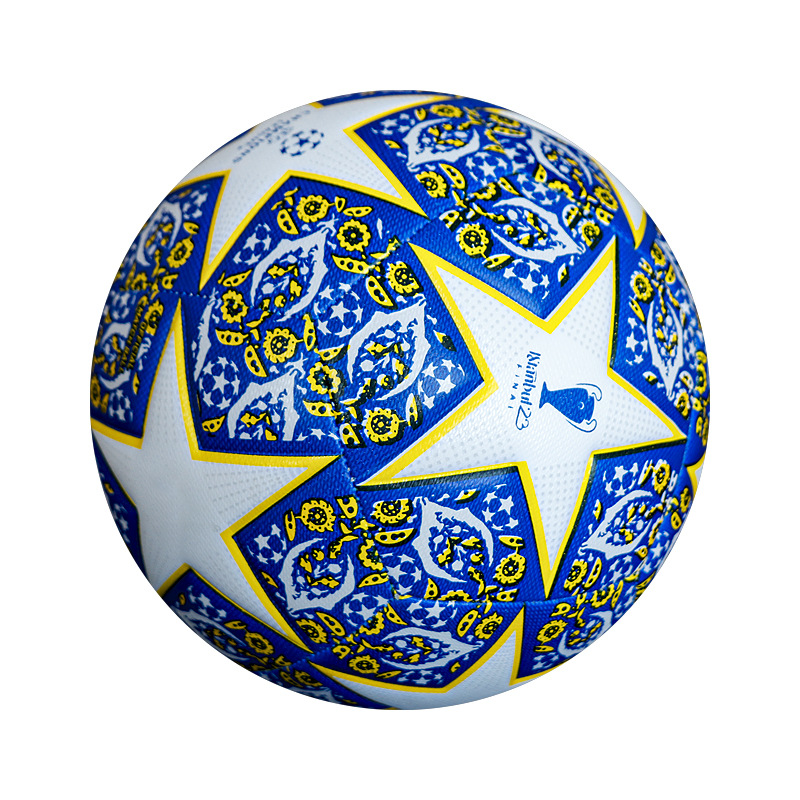 Liga de Campeones máquina de coser fútbol mano coser pu4 no. 5 fábrica de fútbol comercio exterior mayorista Ye Huangxing