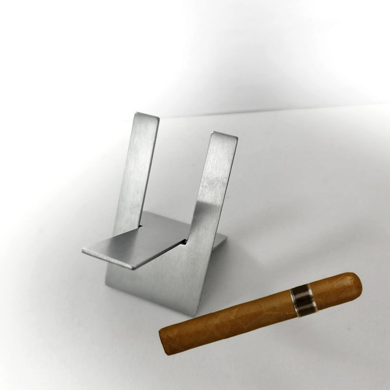 Soporte para cigarros plegable de acero inoxidable 430 – trípode portátil, estilo simple, stock al por mayor
