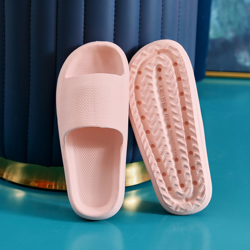 Women's Home Slippers with a Sense of Stepping on Shit, Non-Slip Bathroom Bathing Couple's Thick-Soled Home Slippers for Men, Summer Outer Wear