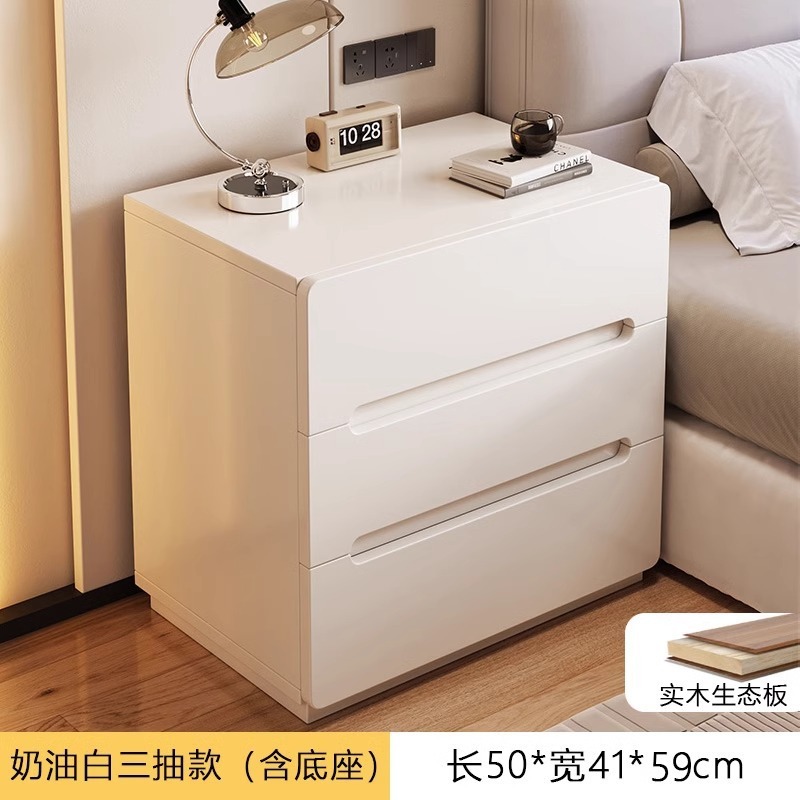 中古风床头柜小户型2025新款实木出租屋家用卧室床头置物架床批发|undefined