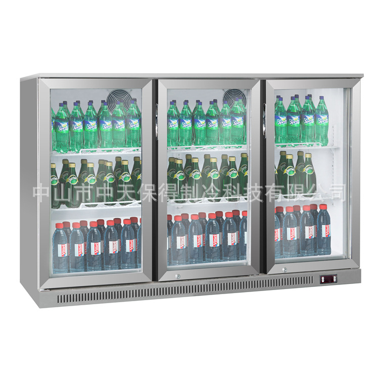 3门啤酒饮料柜大容量立式冷藏展示柜酒吧柜