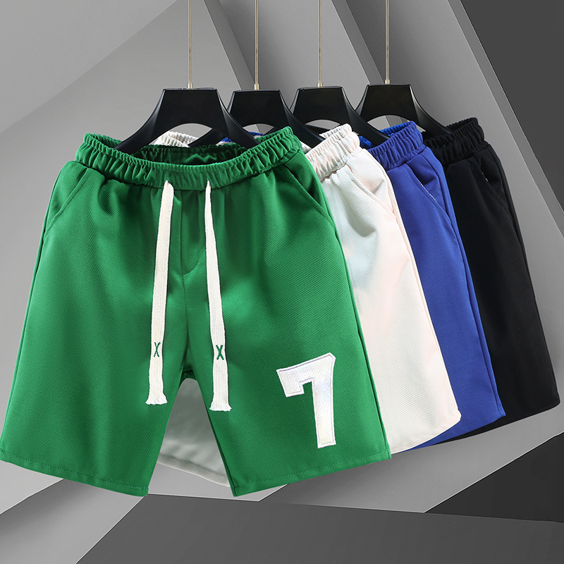 Pantalons d'été pour hommes, amples, tendance et beaux, nouveaux facteurs, tricotés numériques, à lacets, demi-short américain, 2023_voghion.com