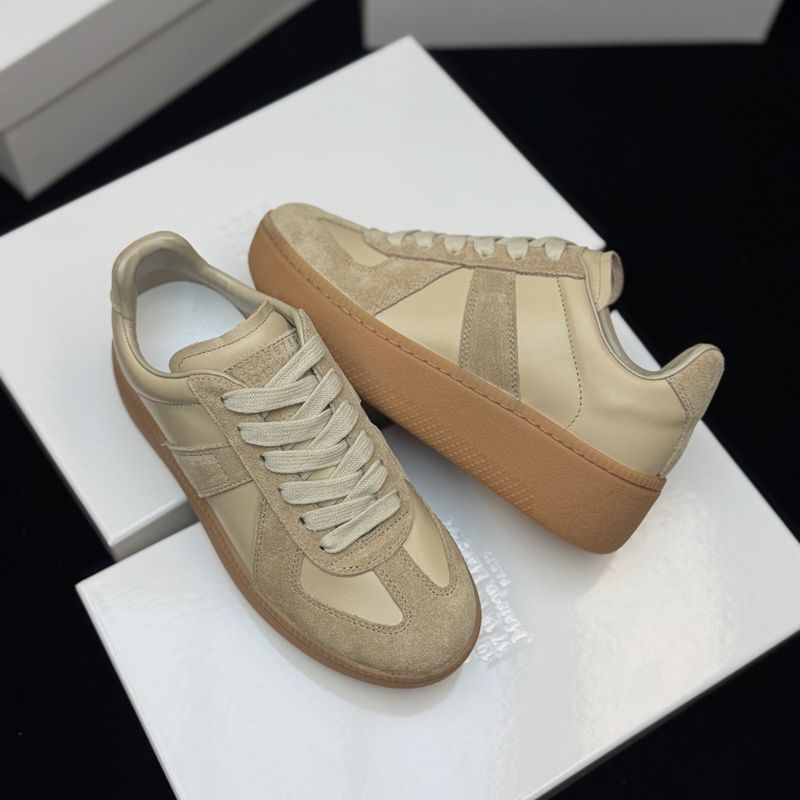 莞货顶板25秋冬复古单品~亚洲限定松糕底增高鞋真皮系带德训鞋女|undefined