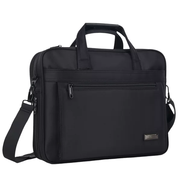 Briefcase, Conference Document Bag, Commuter Business Bag, Multi-Layer Waterproof Oxford Laptop Bag 15inch Crossbody Shoulder Bag