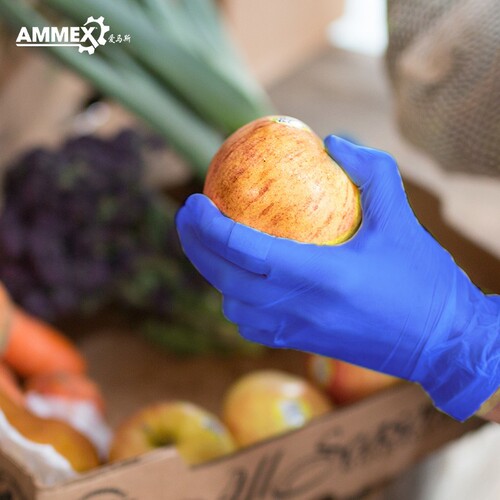 Emmas 50 disposable nitrile gloves wholesale rubber catering housework cleaning oil-resistant industrial powder-free and durable