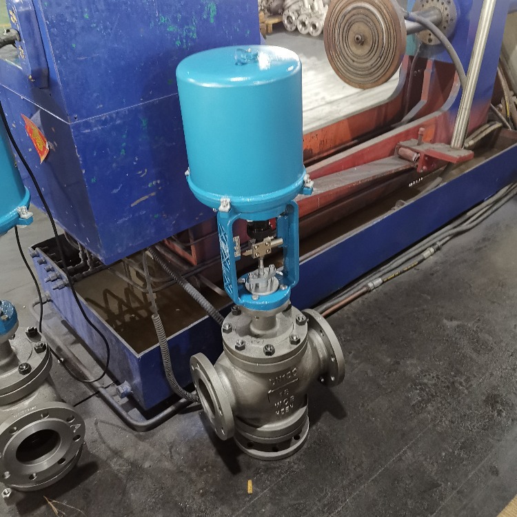 ZDLQ-10DN20电子式电动三通调节阀 法兰不锈钢调节阀