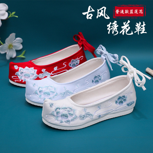 Fairy Hanfu Shoes for women girls Chinese princess clothing shoes hanfu embroidered shoes costume collocation shoes students bow shoes