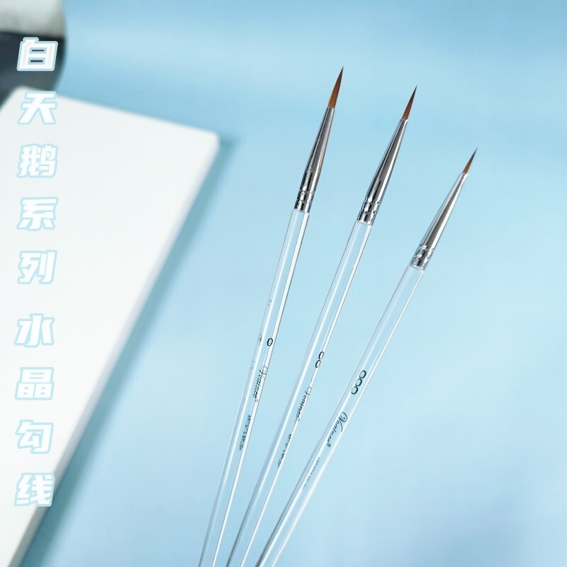 Second-Generation White Crystal Rod Art Liner Pen, Line Drawing Nail Art Pen, Outlining Watercolor Gouache Digital Oil Painting Pen, Graffiti