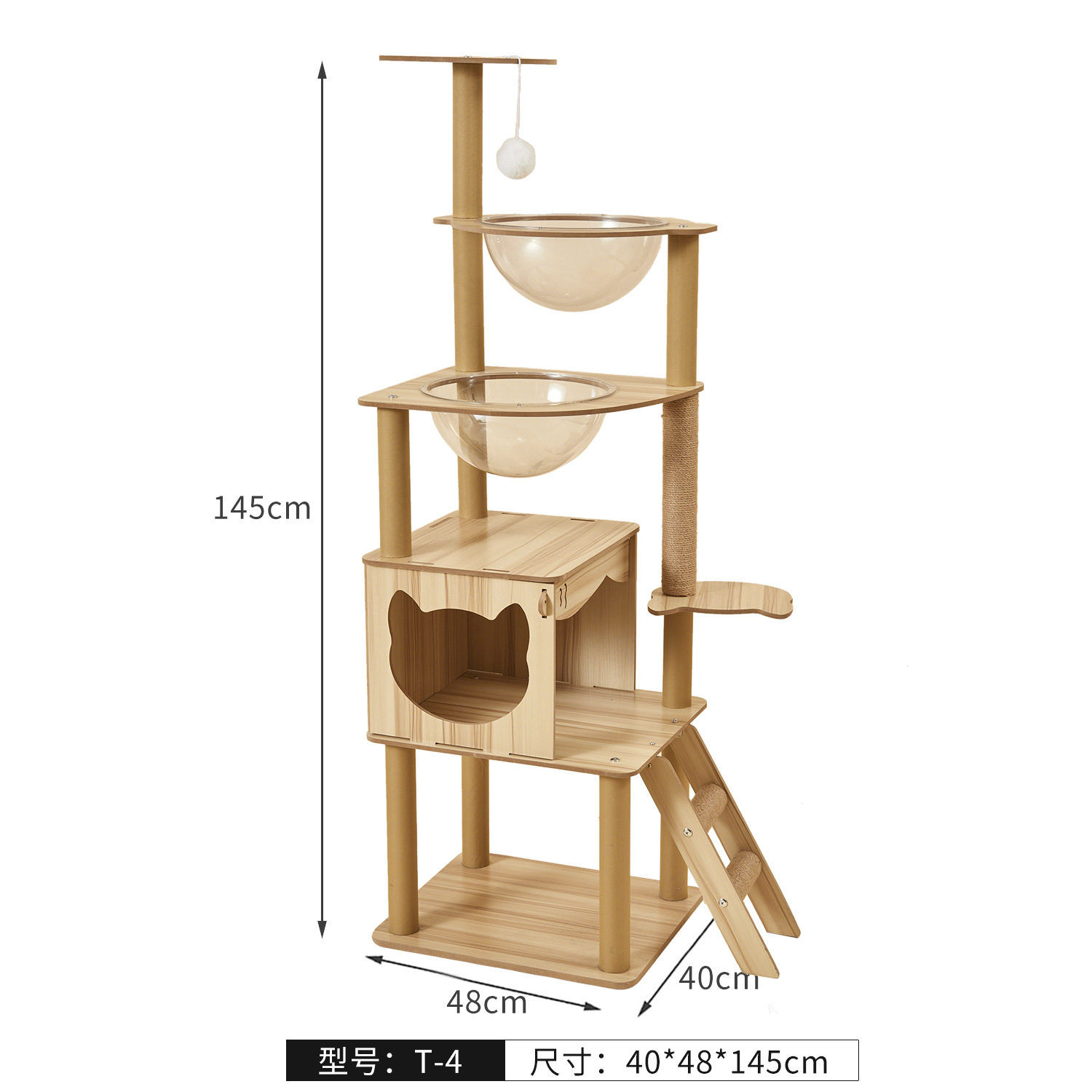 Marco de escalada para gatos, marco para gatos integrado, marco para gatos de madera grande, columna de agarre de la casa, sala de partos, cápsula espacial, estante para gatos al por mayor