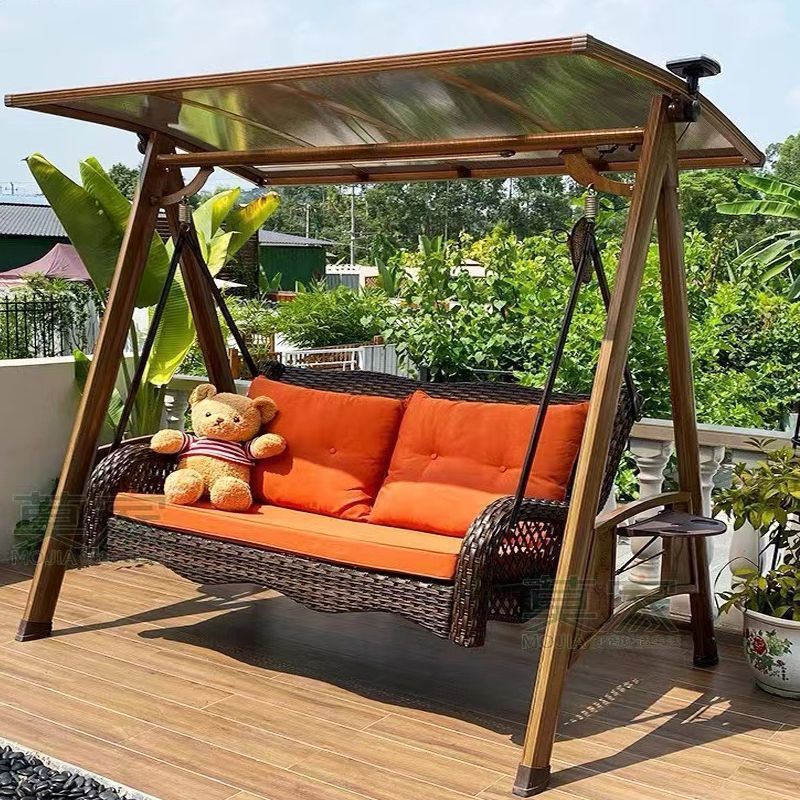 Indoor Courtyard Cradle, Home Garden Wrought Iron Rocking Chair, Outdoor Swing, Courtyard Swing, Outdoor Double Hammock