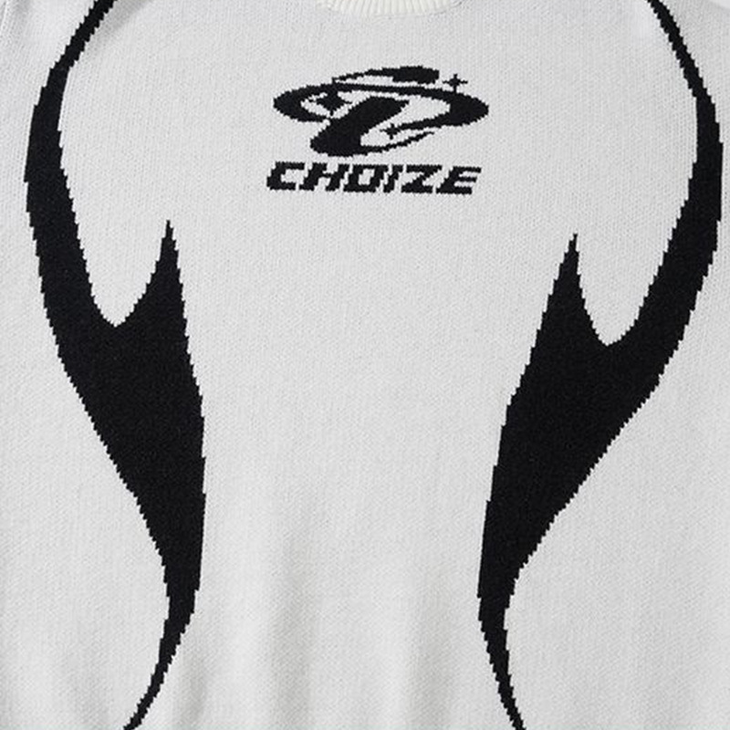 Pullover für Damen im temperamentvollen Pendlerstil, neuer Stil im Herbst-Winter 2024, lockerer und vielseitiger Rundhalsstrick_voghion.com