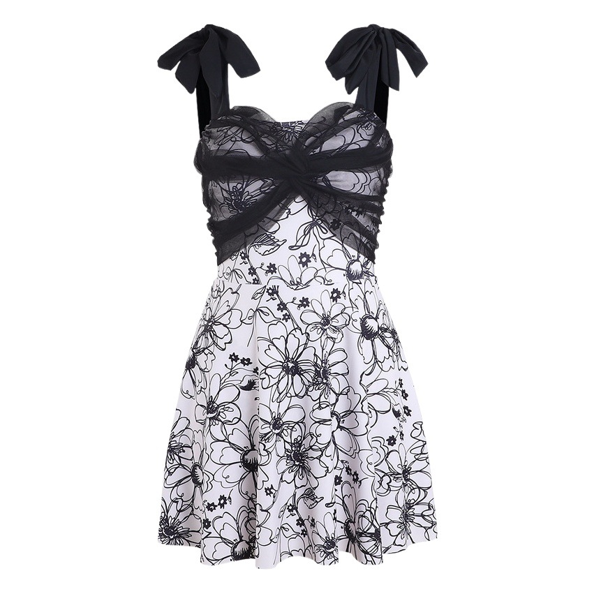 Traje de baño de una pieza de las mujeres falda conservadora vientre que cubre adelgazamiento estilo de tinta de hadas nueva moda traje de baño de aguas termales al por mayor