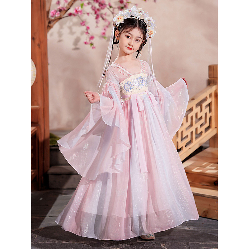 Hanfu girls paragraphs wholesale China spring wind Ru skirt thin girl costume super ancient fairy costume children dress Hanfu girls paragraphs wholesale China spring wind Ru skirt thin girl costume super ancient fairy costume children dress