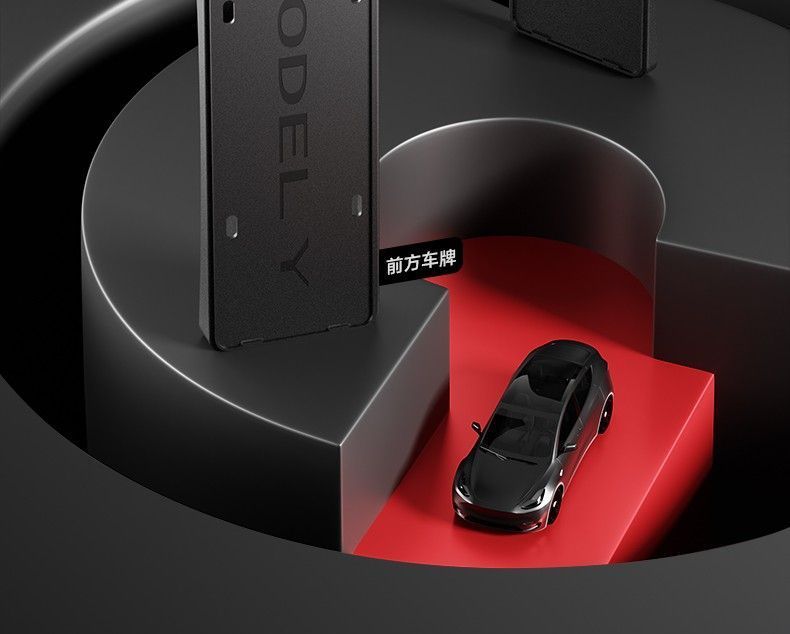 Suitable for Tesla's New Version Model Y/3 Full-Coverage License Plate Frame License Plate Frame Protection Frame Cover Modification Accessories