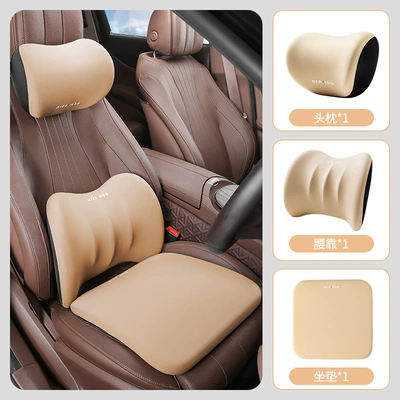 Waist support: Artifact Car Cushion Lumbar Support - beige-headrest