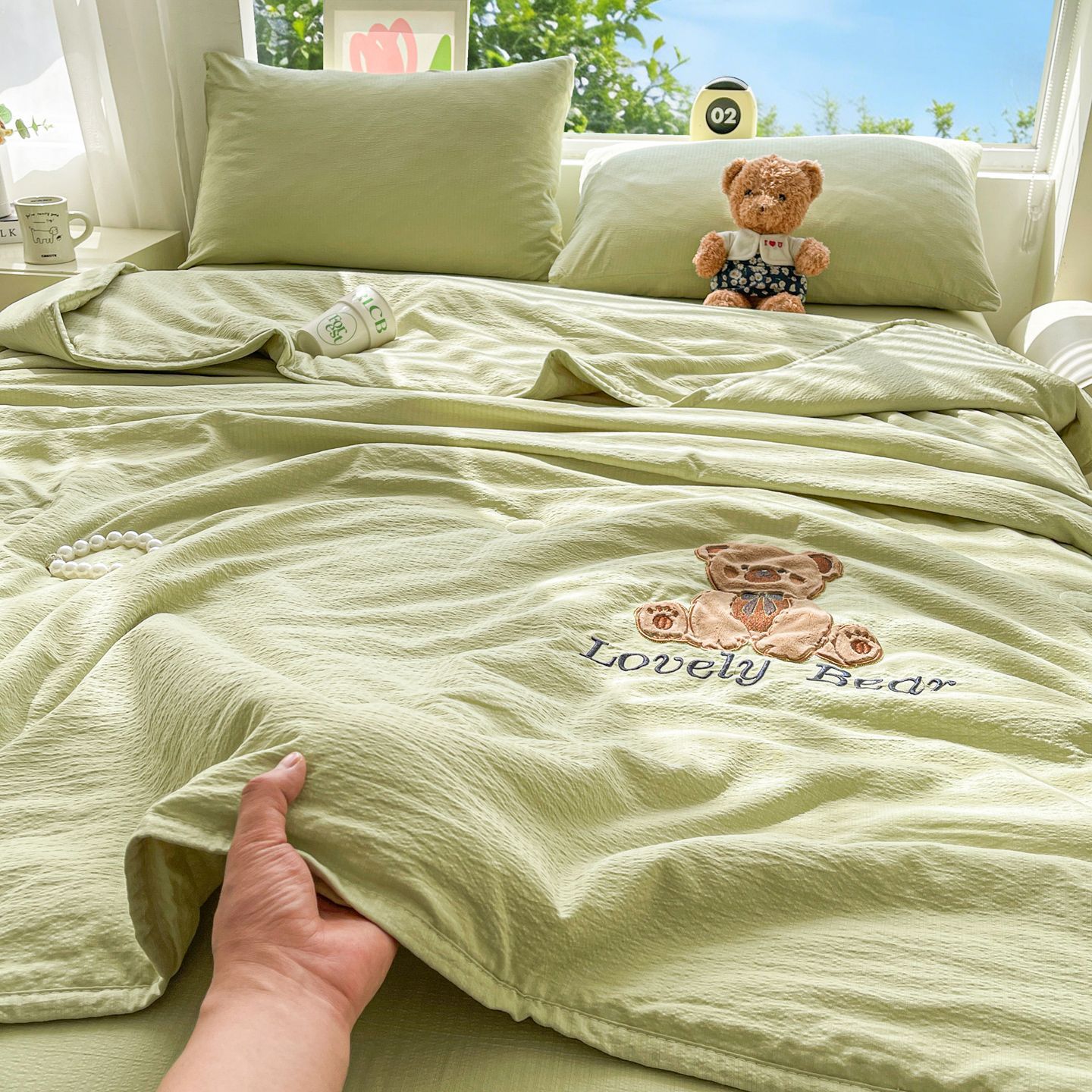 El Bears-Green Quilt