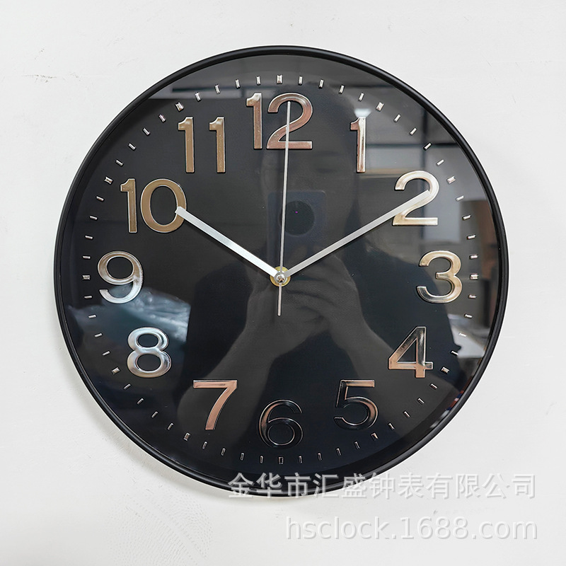 12 pulgadas 30CM moderno reloj de pared minimalista estereoscópico digital creativo reloj de pared redondo comercio exterior exportación fabricante de reloj de cuarzo