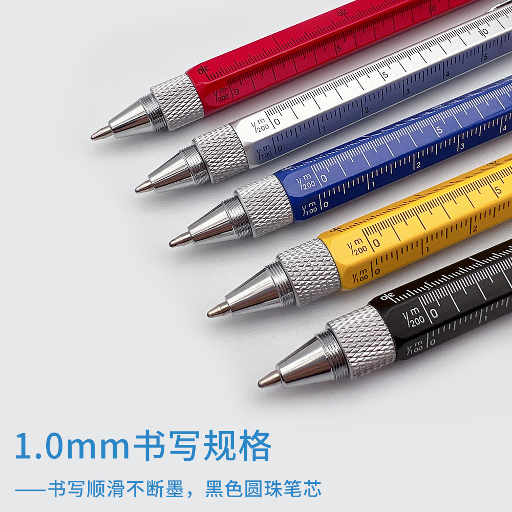 Fuente de carga estable todo el nivel metálico condensador longitud tactile destornillador lápiz de bola LOGO grabado por láser