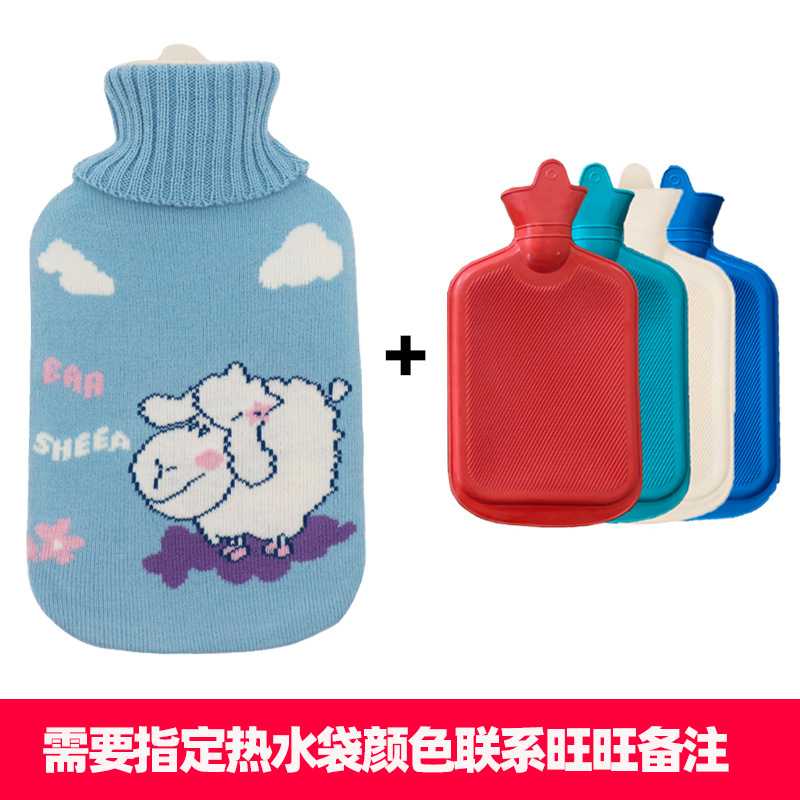 일반 고무 중간 파란색 바닥 양 니트 세트