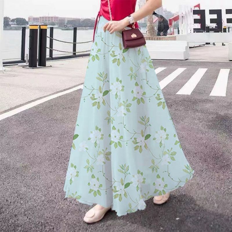 Shiffon long summer skirt