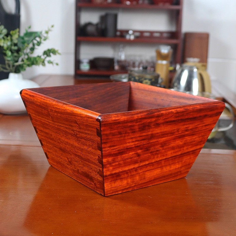 缅甸花梨红木日进斗金米斗实木独板仿古创意客厅装饰摆件开业送礼