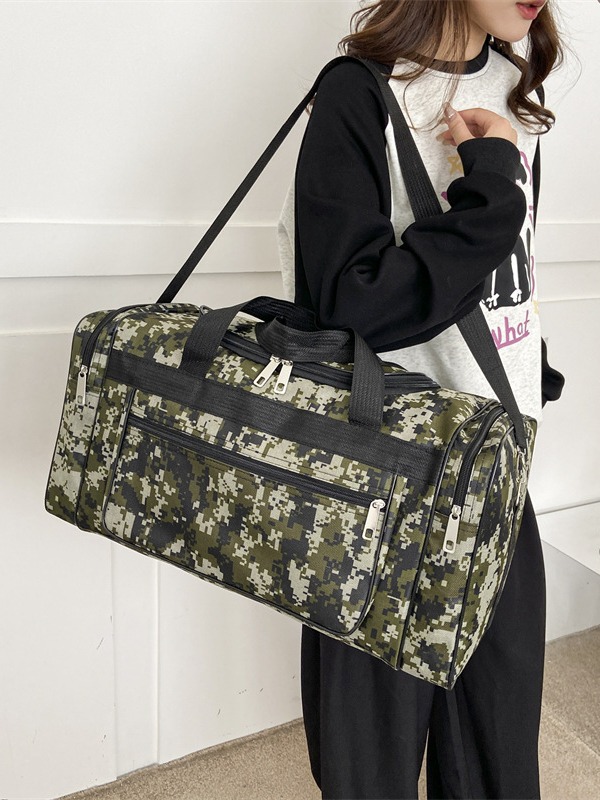 Bolsa de viaje plegable y portátil para ropa, bolsa de almacenamiento para hombres y mujeres, bolsa de trabajo, bolsa de mudanza, bolsa de equipaje para viajes de negocios, estilo camuflaje