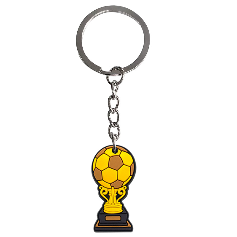 Keychain de fútbol DIY mochila colgante accesorios de llaver bolsas de PVC accesorios de bolsas de goma blanda temu