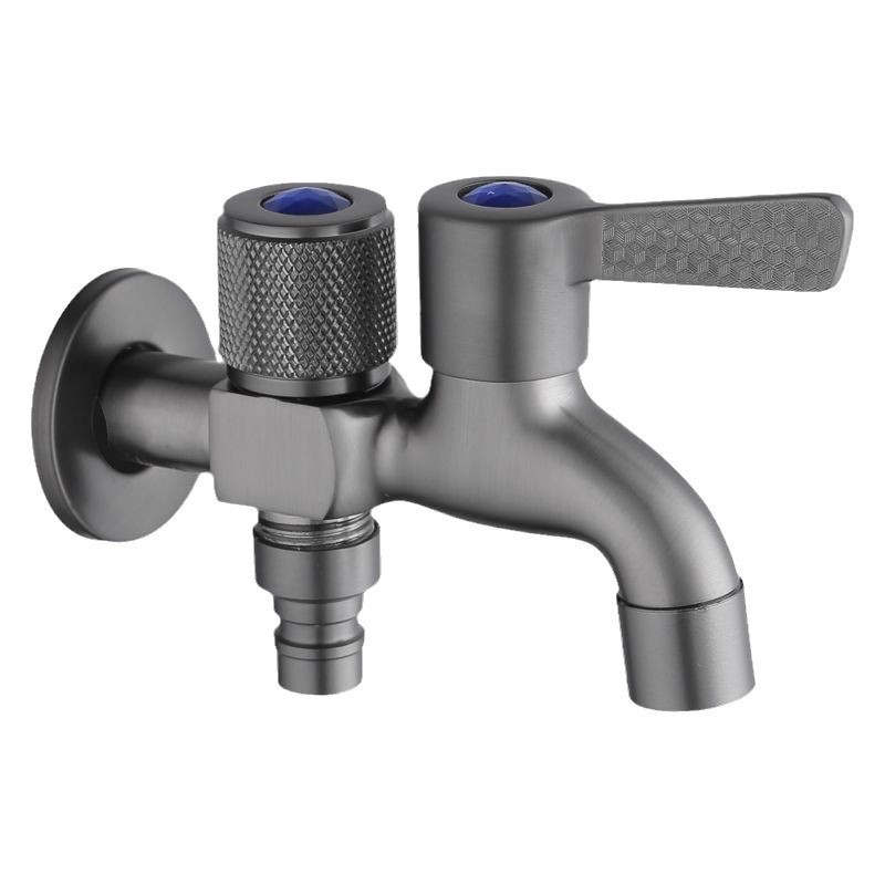 The gun grey washing machine faucet is 4-inch thickened single-cooling splash-proof, and the mop sink is lengthened Specification drawing
