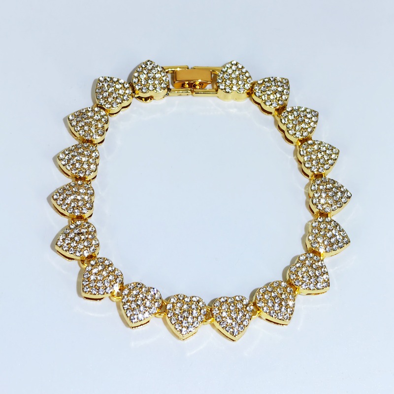 Daily Occasion Hip-Hop Geometric Heart Shape Alloy Layered Necklaces Wholesale