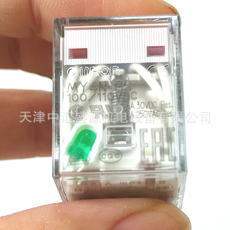 欧姆龙MY4N-GS微型功率继电器14脚带灯继电器MY4N-GS DC100/110