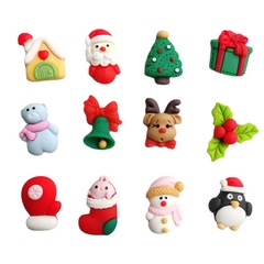 DIY resin accessory Santa Claus snowman hair clip headband sticker patch machine cream glue shell decoration materials