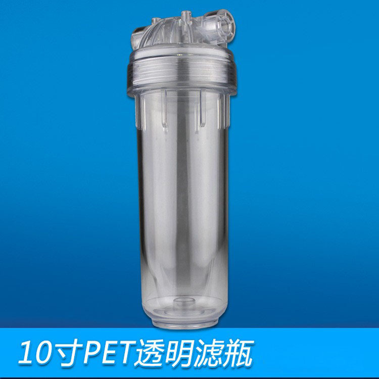 10-pulgadas italiano 2 minutos 4 minutos botella transparente purificador de agua grado alimenticio PET doble sello anillo de presión cartucho de filtro