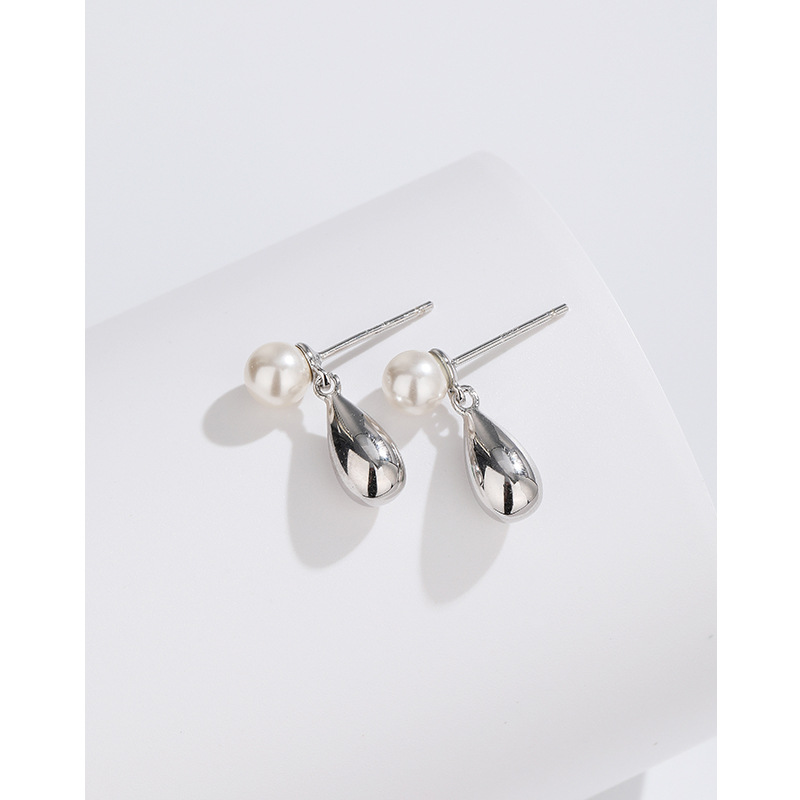 925 plata esterlina gota perla pendientes 2023 nuevos pendientes nicho diseño moda temperamento pendientes de gama alta para las mujeres