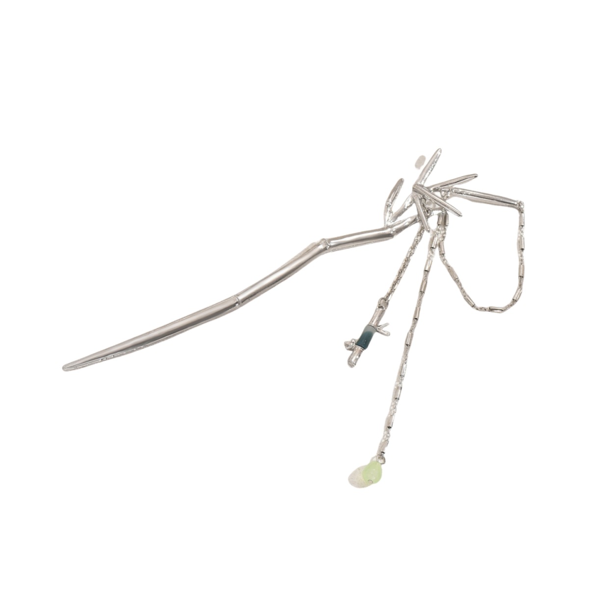 Nuevo estilo chino bambú clip de pellizco para mujeres metal cheongsam clip de cabeza detrás de la cabeza estilo antiguo de alta sensibilidad clip de pellizco