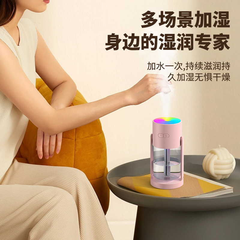 跨境星空灯摇头加湿器七彩氛围灯香薰喷雾家用车载轻音补水加湿器|undefined