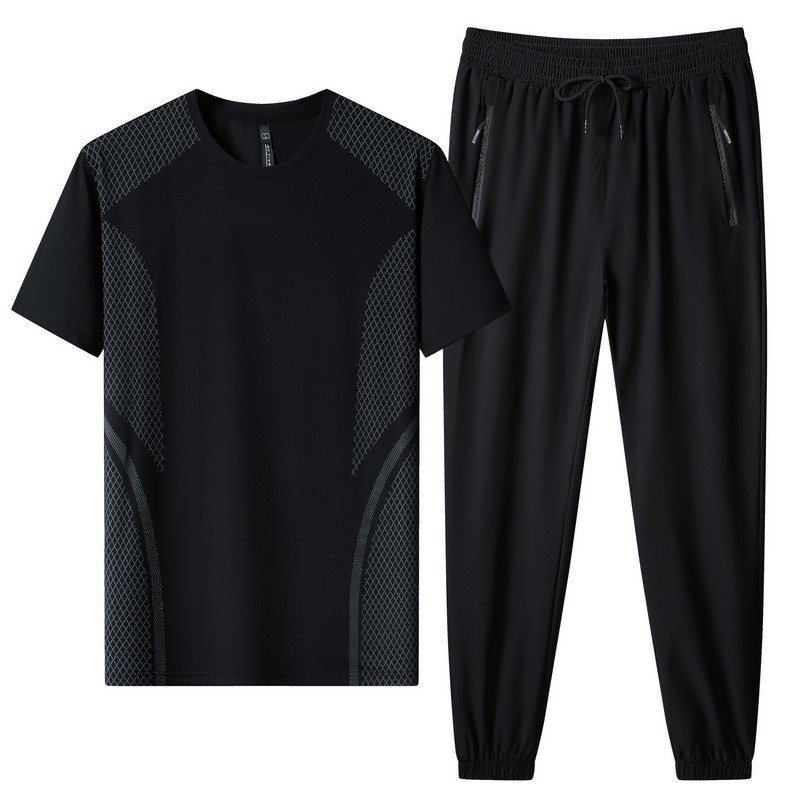 Camiseta de hielo al aire libre para hombres camisas de manga corta de verano para hombres hielo rápido secado suelto set de montaña deporte ocio