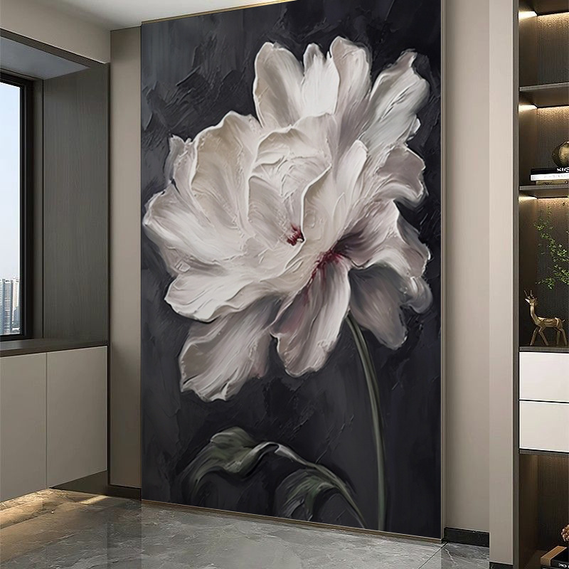 背景壁壁紙 3D 抽象的な立体花玄関装飾絵画モダンなリビングルームの背景壁テクスチャ壁画|undefined