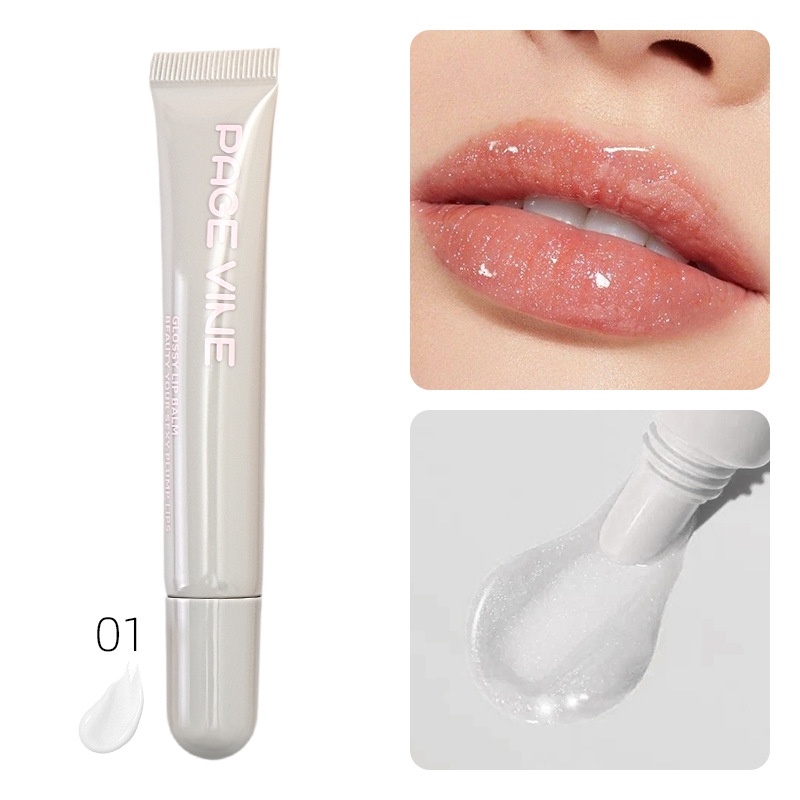 Transfronterizo PAGE VINE caja de teléfono esmalte labial cabeza redonda polipéptido lipstick lubricante líquido hidratante miel labial comercio exterior